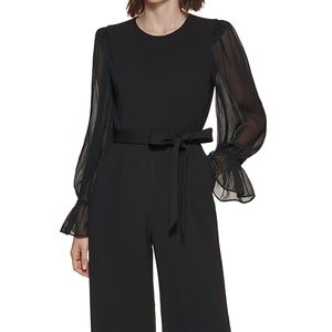 Calvin Klein Chiffon Sleeve Jumpsuit